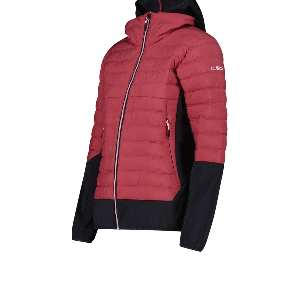 CMP puffer jacket pink black peony Unlimitech women's hybrid jacket quilted - Picture 4 of 16